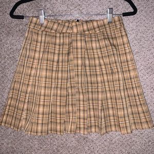 Tan Tartan Skirt